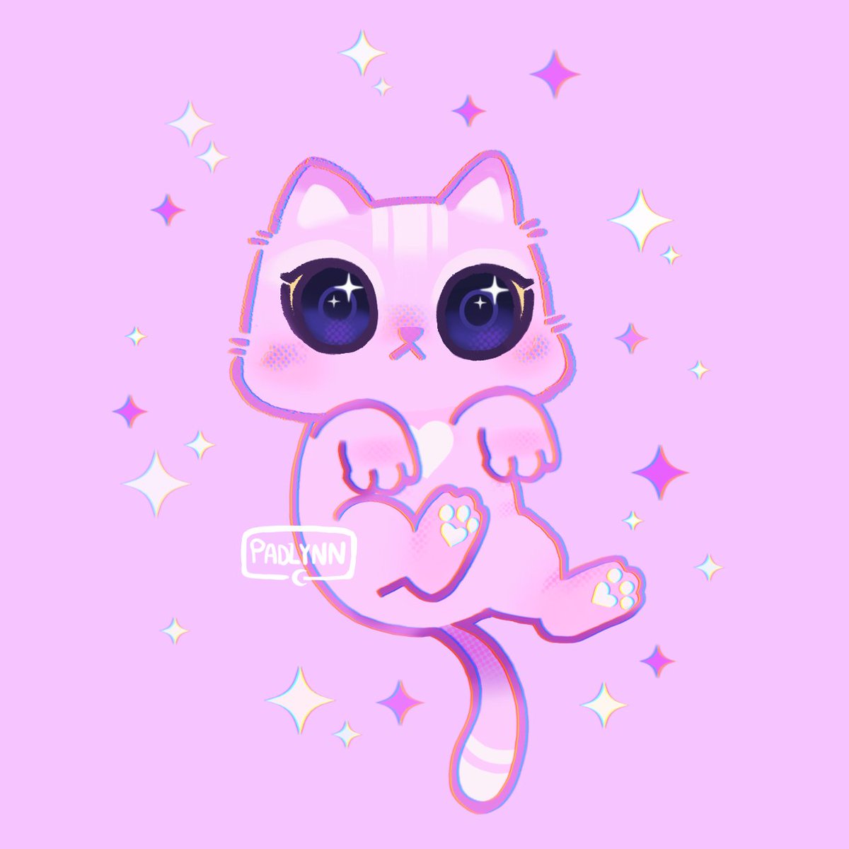 Padlynn_'s tweet photo. I'm melting with those cute little paws 🐾🥰

#kawaii #illustration #cute #cat #drawing #pink  #art https://t.co/bmYKauTkRY