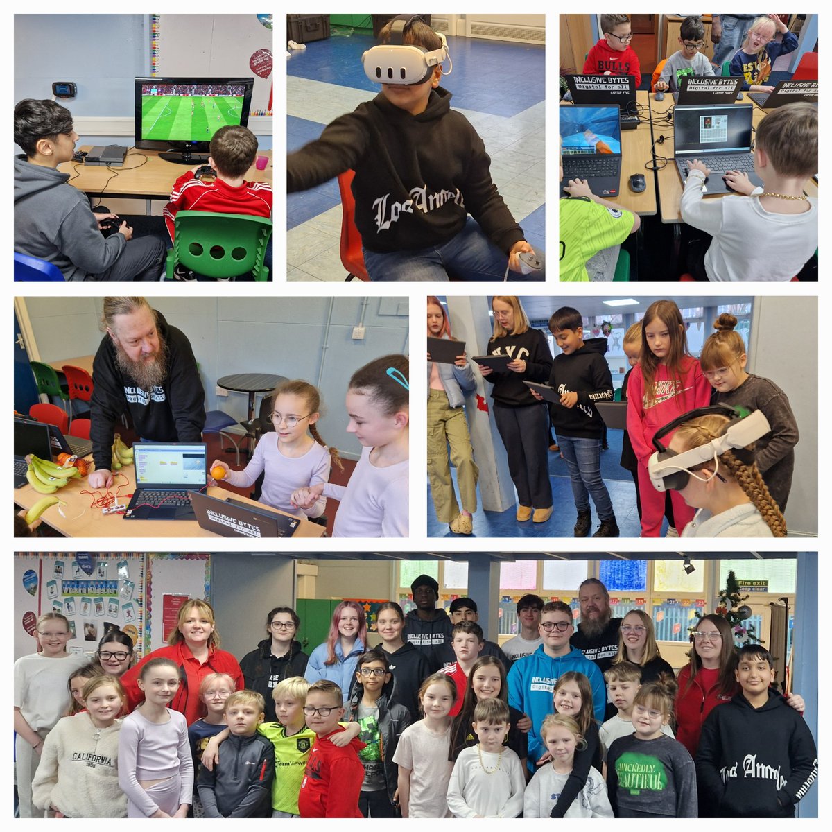 Today, we were joined by @inclusivebytes who filled our day with all things gaming &amp; coding....
Which included...
🍌Turning a banana into a working piano 
👷‍♀️Getting creative in Minecraft 
🐿Using VR, to chase squirrels for their nuts  and so much more!

<a href="/OldhamCouncil/">Oldham Council</a> #HAF2024