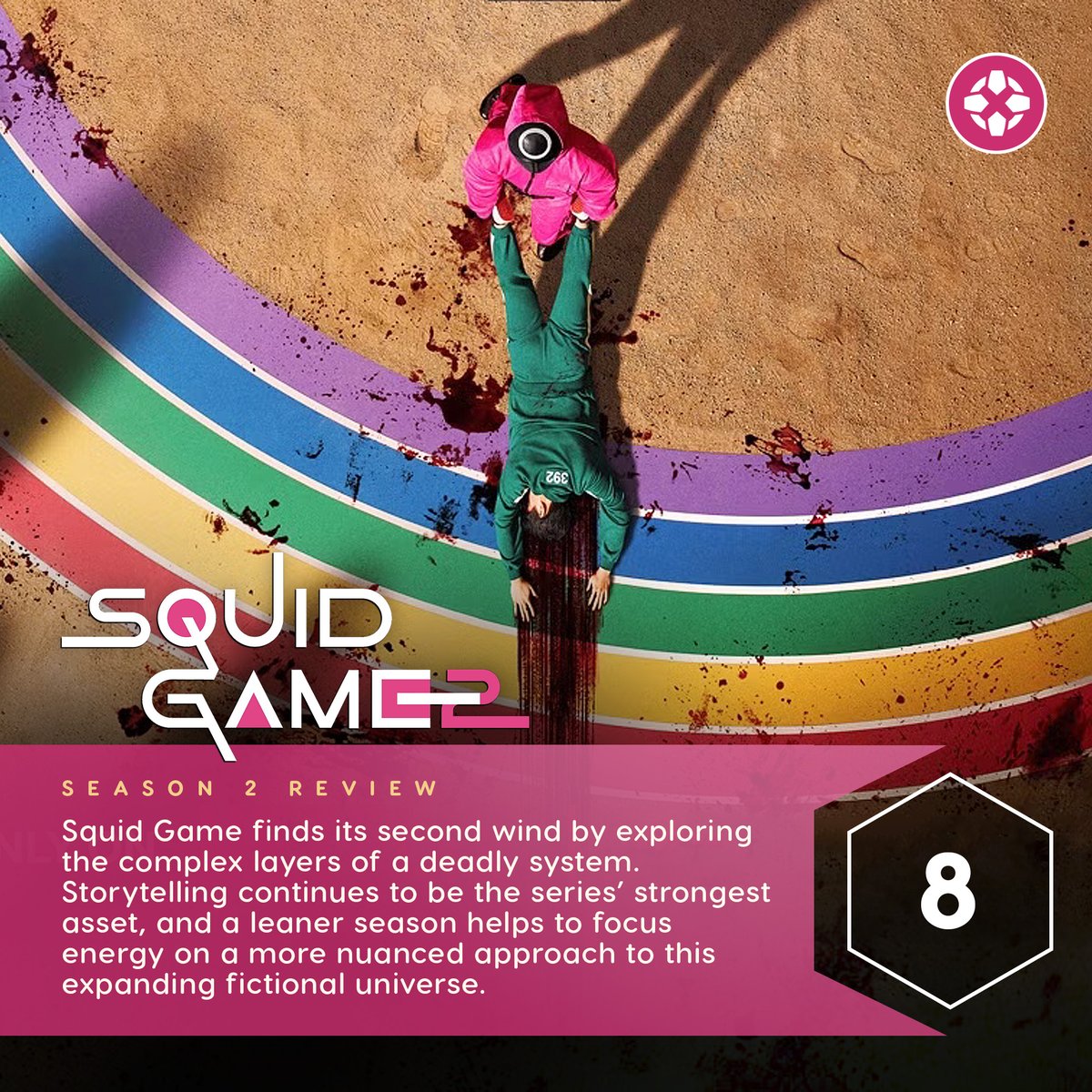 IGN's tweet photo. Squid Game continues to be a cleverly gripping reflection of the world around us – one with plenty left to say.

Our Season 2 review: https://t.co/hJvyRREw50 https://t.co/sq4HYDdV0B