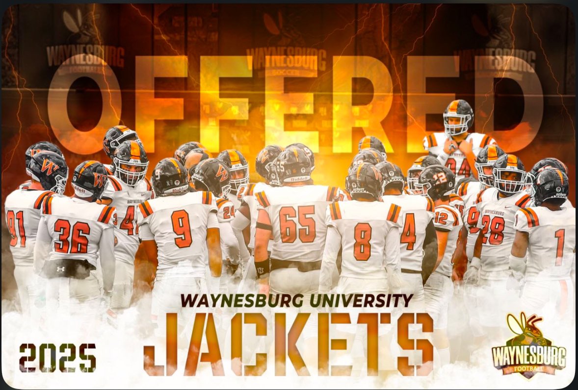 BryceParker2025's tweet photo. I’m truly blessed to announce that I have received my first offer from Waynesburg University‼️ #AGTG @saved_x_love @ponchoreli56 @CoachDuncanOL @cookrkc12 @simps105 @Waynesburg_FTBL @CoachColemanDL @ZackWindsor1 @CoachDArnold15 @CoachPHamilton https://t.co/c2h8AFgchp