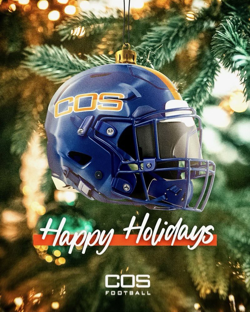 Merry Christmas and Happy Holidays! <a href="/coachjehning/">Kurt Jehning</a> <a href="/COSGIANTS_FB/">COS Giants Football</a> 

<a href="/BrandonHuffman/">Brandon Huffman</a> <a href="/PGregorian/">Paul Gregorian</a> <a href="/LJ_Reyna/">Lorenzo J. Reyna</a> <a href="/JacksonMoore247/">Jackson Moore</a> <a href="/keiththompson21/">keith thompson</a> <a href="/NickMonica63/">Coach Nick Monica 63</a> <a href="/VTD_Sports/">VTD Sports</a>