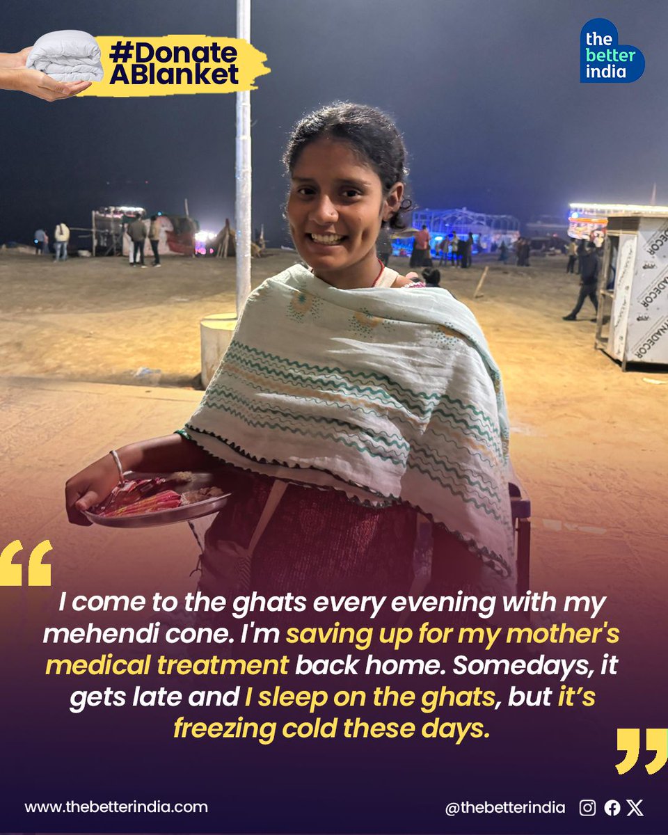 thebetterindia's tweet photo. Radha's mother has been battling cancer for a few years now. 

@donatekart  | @hopepariwar

#winterseason #providewarmth #helpinghands #helpinghomeless #DonateNow #donateblanket #SustainableSolutions #upcycleclothes #TheBetterIndia https://t.co/guvu40KMTw