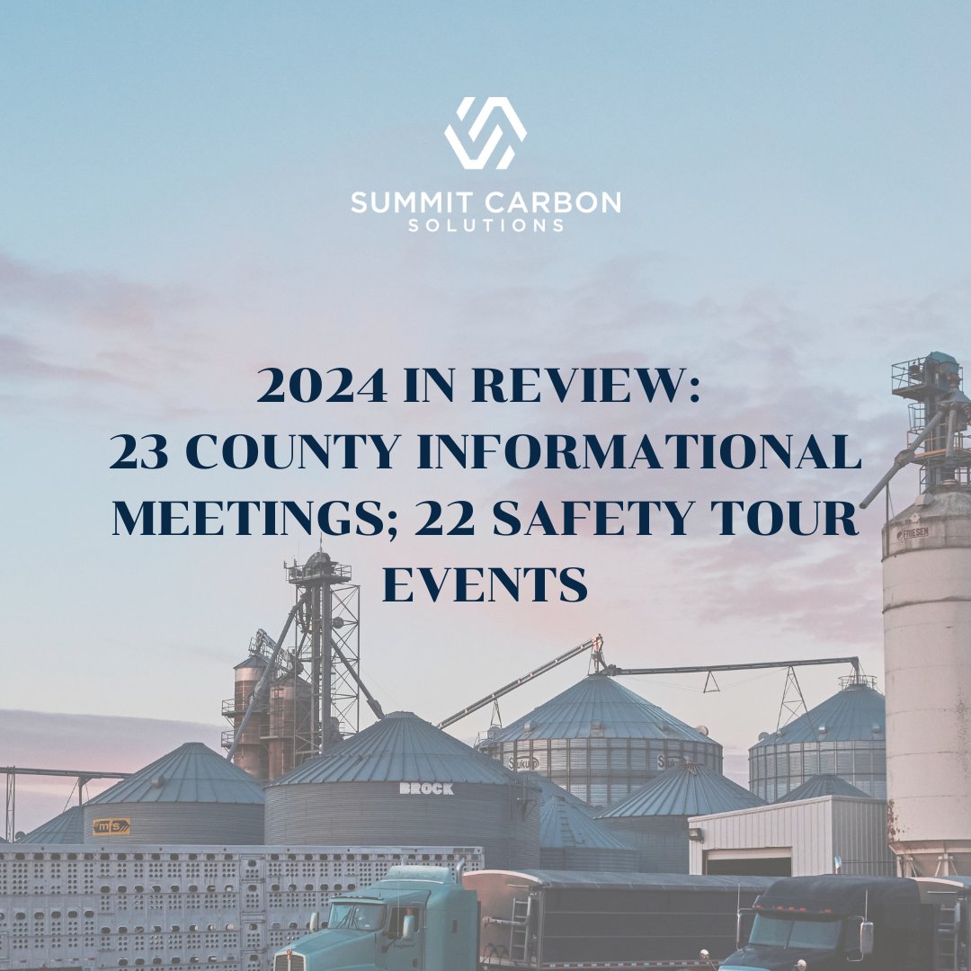 summit_carbon's tweet photo. #AYearInReview The Summit Carbon team spent August and September participating in 23 county informational meetings and 22 safety tour events for the POET and Valero expansion counties in Iowa. https://t.co/2JZvvsekHQ