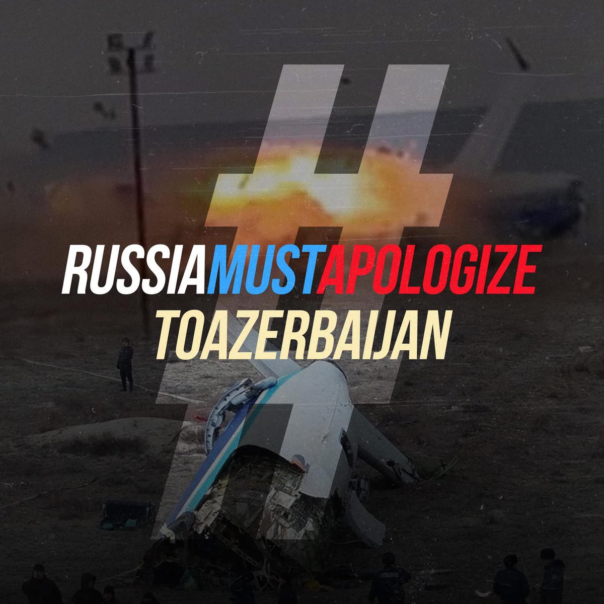 #Russia is responsible for this #crime against humanity!

#AzerbaijanAirlines #J28243 #crash #Azerbaijan
