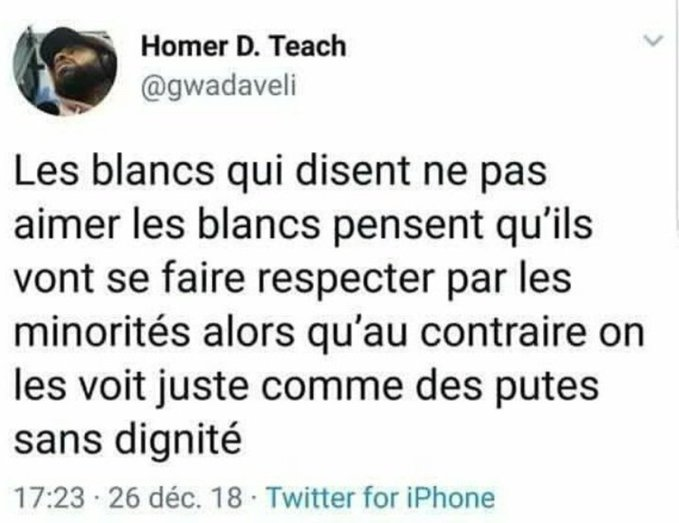 JeReinforme's tweet photo. Rappel pour les gauchistes.

Vous êtes des serpillères et personne ne vous respecte, y compris vos protégés qui vous méprisent. https://t.co/PCD0RGSxQ1