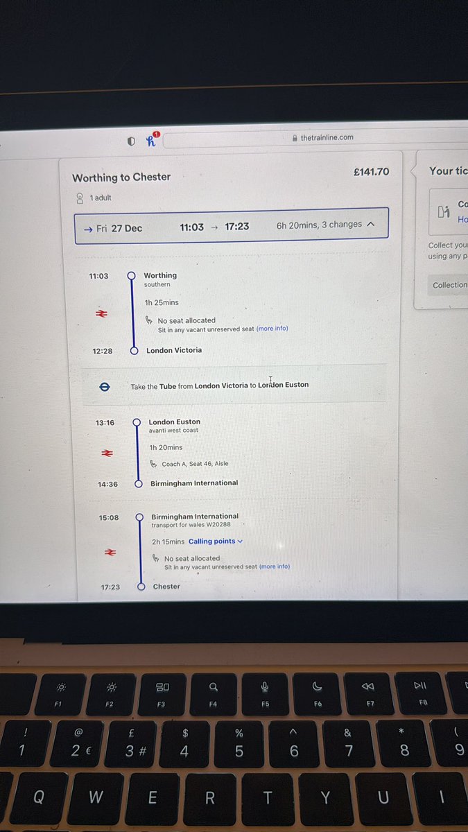 bigdk100's tweet photo. @AvantiWestCoast Hi that’s the original ticket. Open return.

Do cross country have ticket acceptance? Could they do Birmingham to Manchester then Manchester to Chester? https://t.co/9mrukfGz83
