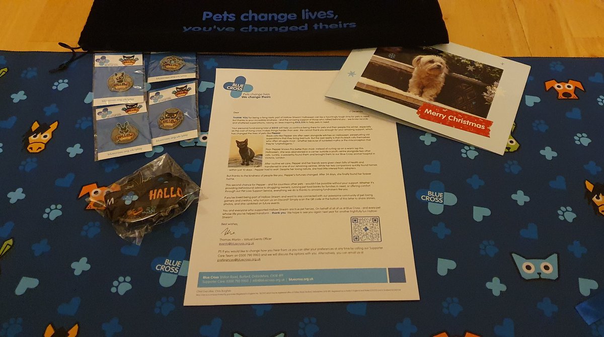 Jatzu's tweet photo. Realised my full name and address could be seen XD let's try again 🤣
A surprise came in the post today, I wasn't expecting this 🥰 TBH I literally thought, do charity stream, raise money and that was it haha but thank you for the care package~ 😚😚😚 #thebluecross #hallowstream https://t.co/K61dtsRPre