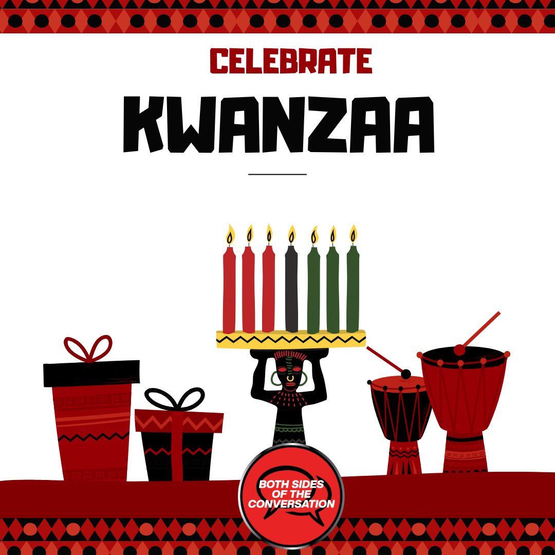 BothSidesofthe5's tweet image. Happy Kwanzaa! We celebrate the rich heritage, culture, and values that Kwanzaa represents.  more about Kwanzaa traditions and principles at officialkwanzaawebsite.org #HappyKwanzaa #Umoja #KwanzaaPrinciples

Both Sides Of The Conversation | Changing the Narrative From Our Voices