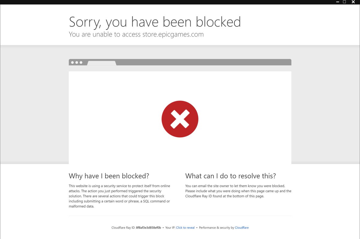 hey <a href="/EpicGames/">Epic Games Store</a> - why am I blocked?!