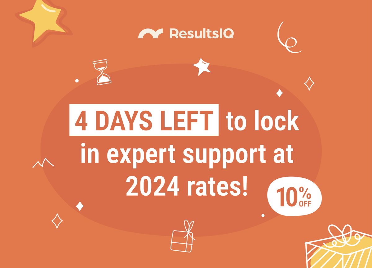 ResultsIQ's tweet image. 4 days left to claim expert support hours at 2024 rates! From marketing audits and strategy to custom reports and projects, we’ve got you covered.
#HubSpotExperts  #DiamondPartner #2025StrategicPlanning