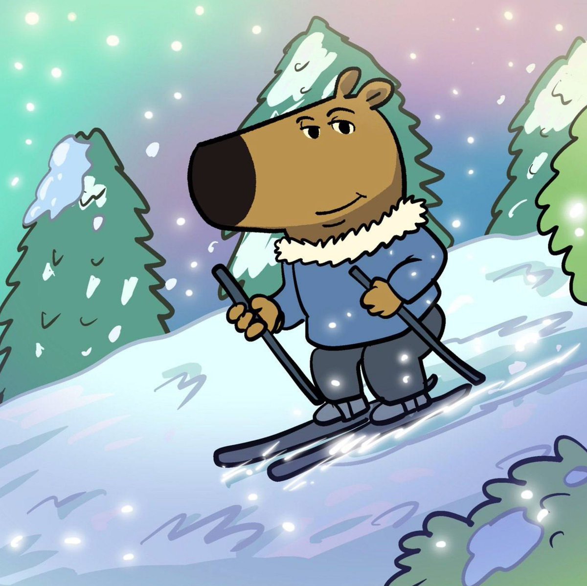 just a chill guy enjoying the chill snow.