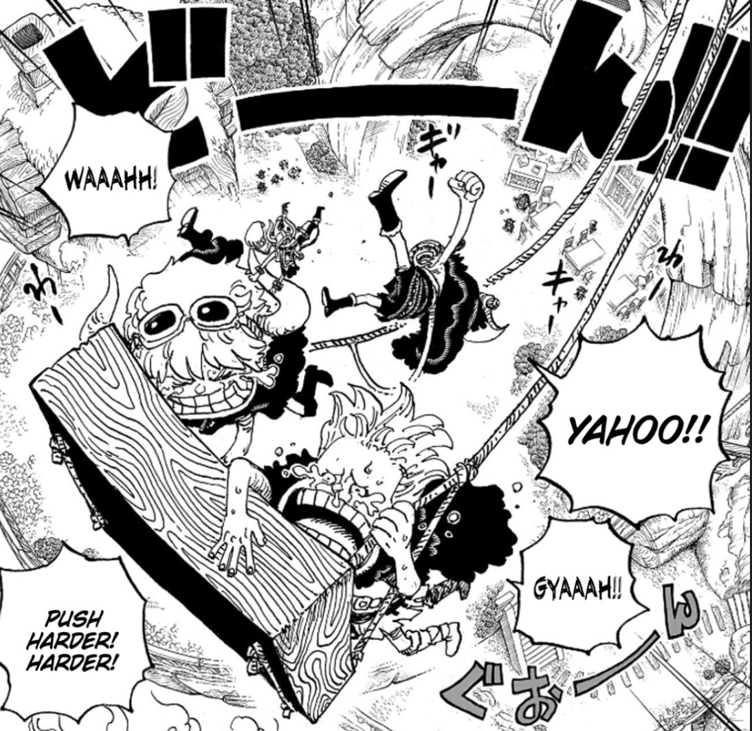 peronyawns's tweet photo. why is luffy terrorising the children of elbaf omg 

#ONEPIECE1135 https://t.co/95G1FEJyV7