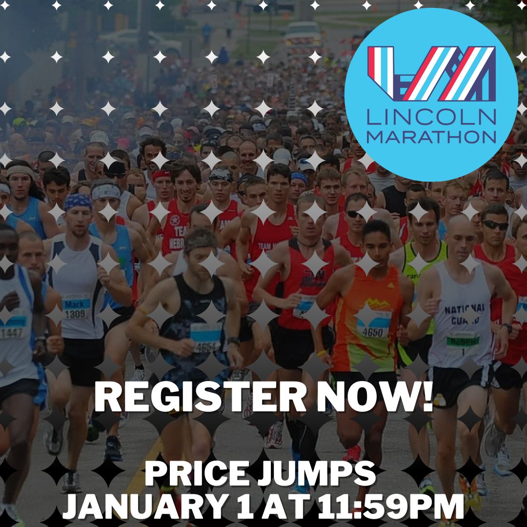 Register Today for the 2025 Lincoln Marathon and Half Marathon.
Price increase on January 1, 2025 at 11:59am.
buff.ly/3nn70qT