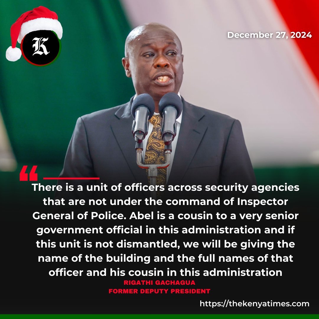 Deno_w's tweet image. Riggy G just mentioned one name "Abel" to send a clear message to the government. That is "I KNOW YOUR SECRETS". 
Rigathi delivered 
#EndAbductionsKE
#RutoMustGo
#HistoricMenengai7