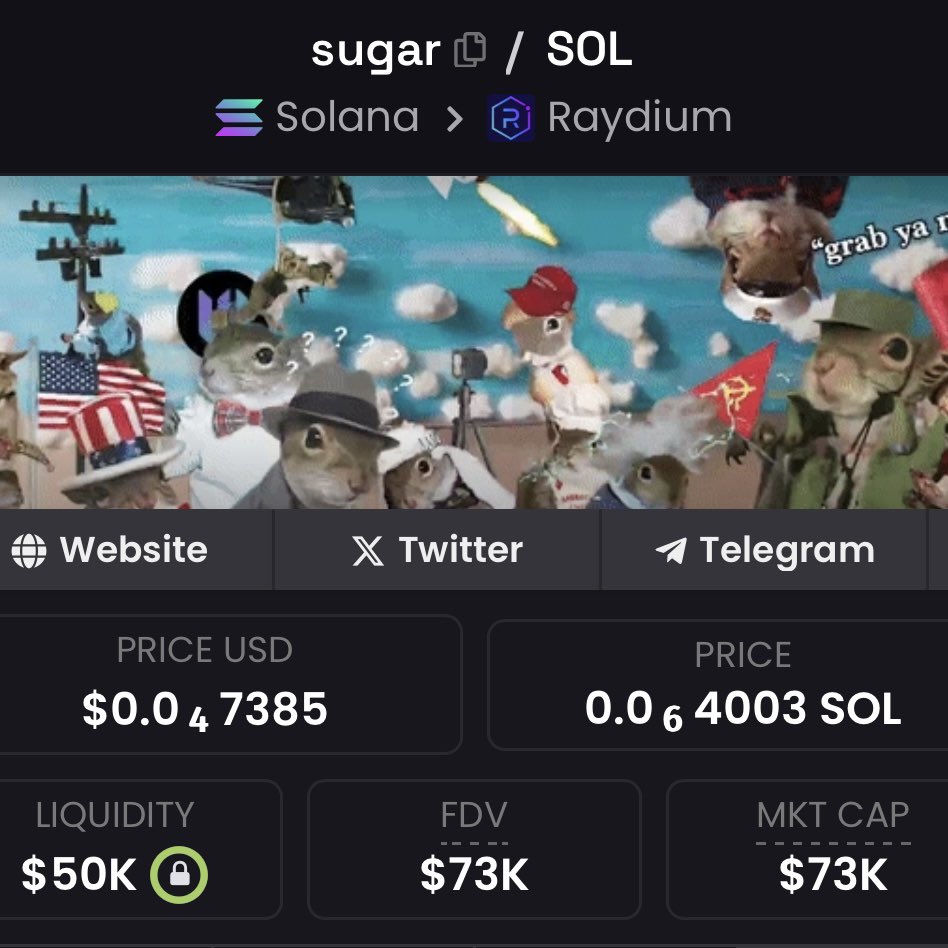 opti_x's tweet photo. Cardano’s $SUGAR is over 5 million USD in market cap.

Sugar on Solana? 73k USD.

Thanks for playing. Real Sugar is on Cardano, and we are spreading the word. https://t.co/nCTwc4D5qt