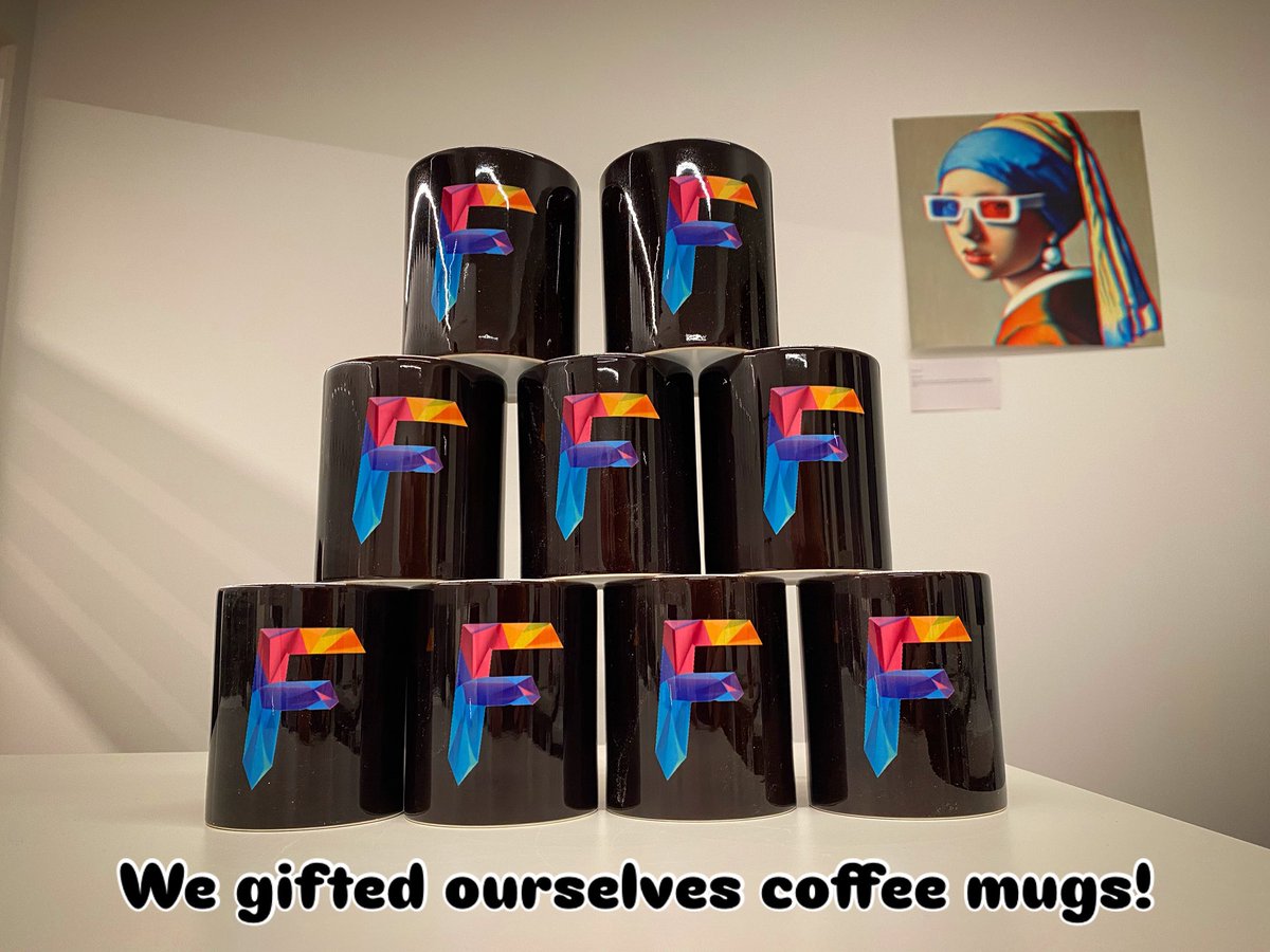 The startup got coffee mugs! Now it feel officiel :)