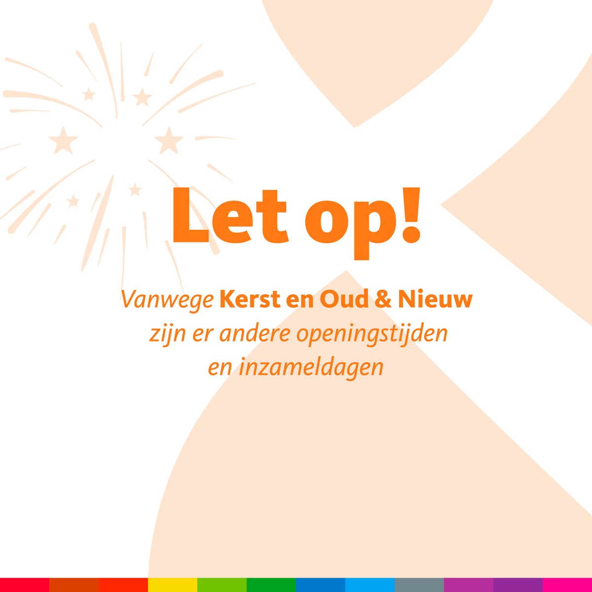 Morgen halen wij het afval op in plaats van donderdag 26 december (Tweede Kerstdag). Zet voor 07.30 uur de container aan straat. Onze Klantenservice is morgen bereikbaar tussen 09.00 en 15.00 uur.