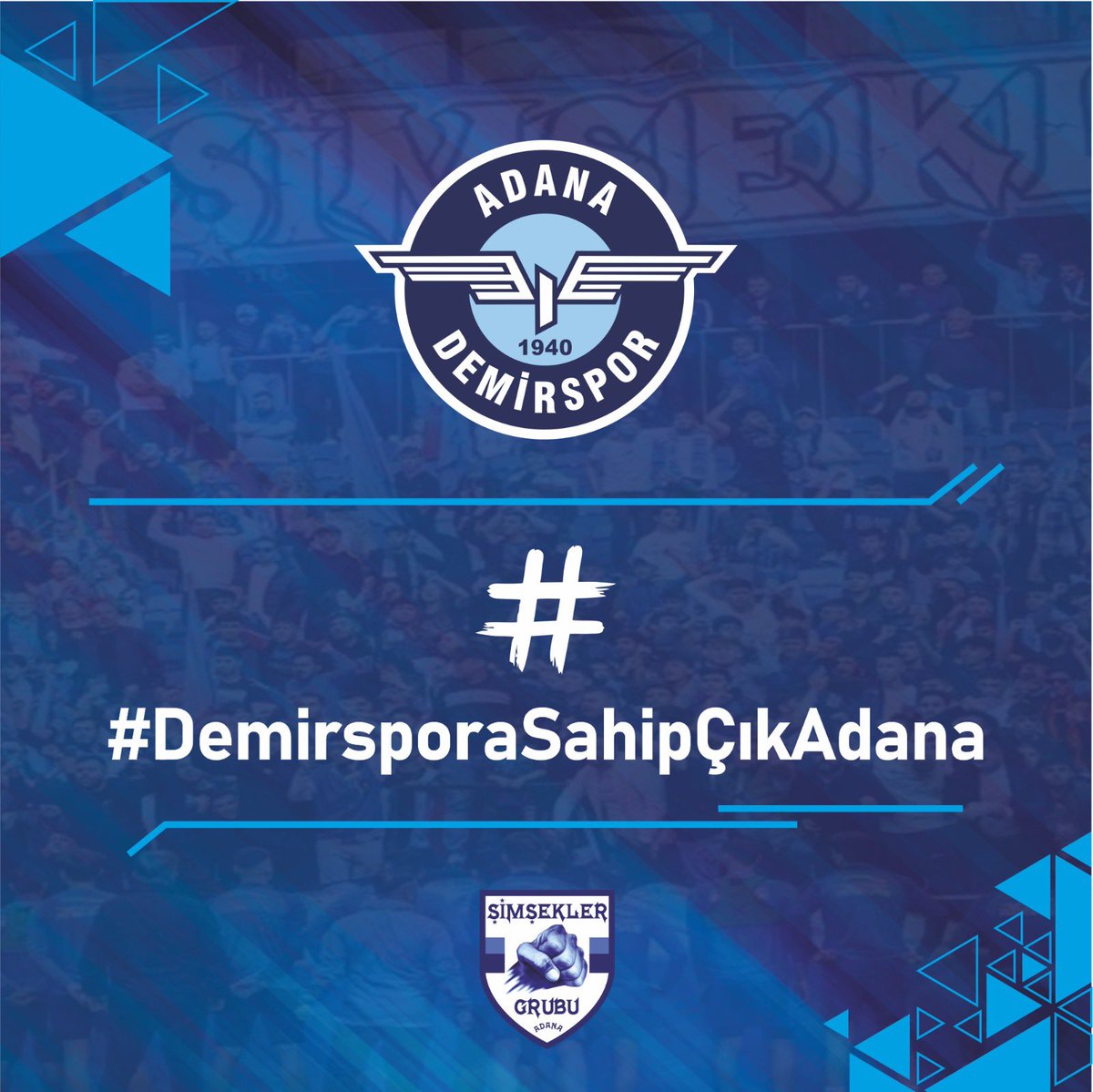 Şimşekler Grubu (@halkin_takimi) on Twitter photo Adana Demirspor taraftarının sesine kulak verip şehrin en büyük değerine sahip çıkmanızı istiyoruz. Hep birlikte yeni bir yönetim yeni bir gelecek için.
#DemirsporaSahipÇıkAdana
<a href="/ZeydanKaralar01/">Zeydan Karalar</a>
<a href="/jsarieroglu/">Jülide Sarıeroğlu 🇹🇷</a>
<a href="/omerrcelik/">Ömer Çelik</a>
<a href="/zekikivanc/">Zeki KIVANÇ</a>
<a href="/ErdemogluTR/">Erdemoğlu Holding</a>
<a href="/i_Erdemoglu/">İbrahim Erdemoğlu</a> Adana Demirspor taraftarının sesine kulak verip şehrin en büyük değerine sahip çıkmanızı istiyoruz. Hep birlikte yeni bir yönetim yeni bir gelecek için.
#DemirsporaSahipÇıkAdana
<a href="/ZeydanKaralar01/">Zeydan Karalar</a>
<a href="/jsarieroglu/">Jülide Sarıeroğlu 🇹🇷</a>
<a href="/omerrcelik/">Ömer Çelik</a>
<a href="/zekikivanc/">Zeki KIVANÇ</a>
<a href="/ErdemogluTR/">Erdemoğlu Holding</a>
<a href="/i_Erdemoglu/">İbrahim Erdemoğlu</a>