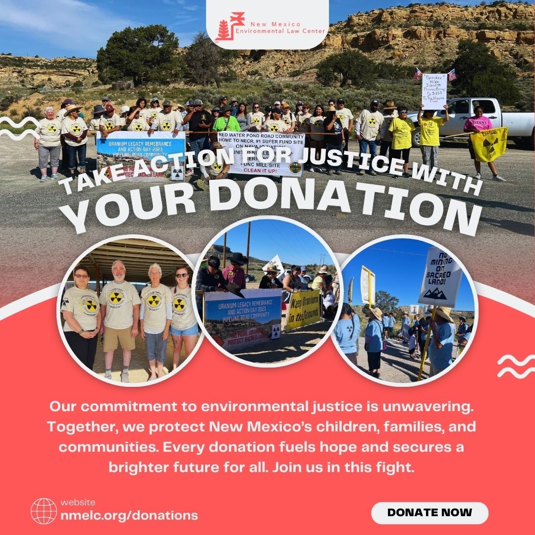 NMELC's tweet photo. Standing strong for New Mexico’s future. Join us in protecting our children, families, and communities from environmental harm and degradation.

Every donation makes a difference– donate before December 31st.

#Donatenow #CommunityStrength #HopeforNM https://t.co/0CXo8vJn5A