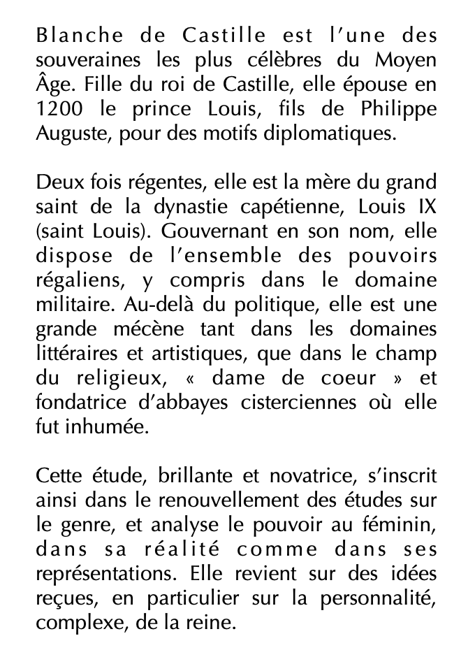 Murielle Gaude-Ferragu - Blanche de Castille

Régente et chef de guerre

À paraître en février chez Calype