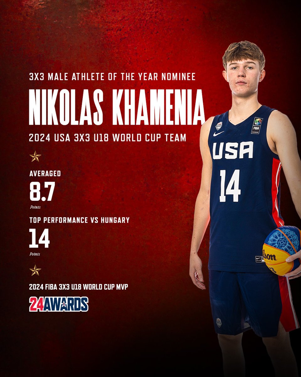 Unguardable on the half court. 

⭐️ FIBA U18 3x3 World Cup MVP
⭐️ Top USA Basketball 3x3 scoring average of 2024

🗳️ usab.com/vote-on-usa-ba…
🇺🇸 #USABAwards
