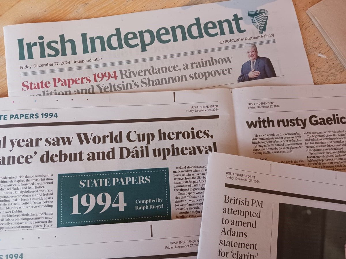 National Archives, Ireland (@narireland) on Twitter photo There’s plenty of reading in today’s media coverage of the release of #StatePapers relating mainly to 1994 and we're looking forward to bringing you more over the next few days! <a href="/DeptCultureIRL/">Tourism-Culture-Arts-Gaeltacht-Sport-Media</a> There’s plenty of reading in today’s media coverage of the release of #StatePapers relating mainly to 1994 and we're looking forward to bringing you more over the next few days! <a href="/DeptCultureIRL/">Tourism-Culture-Arts-Gaeltacht-Sport-Media</a>