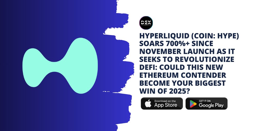 DEXWireNews's tweet image. Hyperliquid (COIN: $HYPE) Soars 700%+ Since November Launch As It Seeks To Revolutionize DeFi: Could This New Ethereum Contender Become Your Biggest Win Of 2025?

⭐️Feature: dexwirenews.com/HYPE

💬 Chat (Invite): discord.gg/wehGMvYB9N

📱 Mobile App: link-to.app/dexwirenews