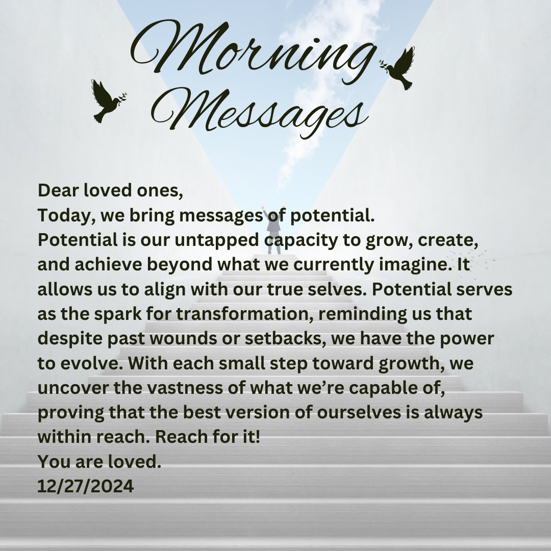 joykinga's tweet image. What's your potential in 2025? Start thinking about it! #morningmessage