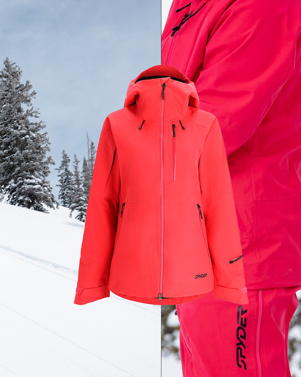 Pretty in pink! 

Spyder's signature women's shell jacket has exciting new features. Made to stand up to the elements and breathe when working up a sweat, the Solitaire features EXO SHIELD 30K/30K 3-Layer stretch shell fabric. Stand out on the hill in style.