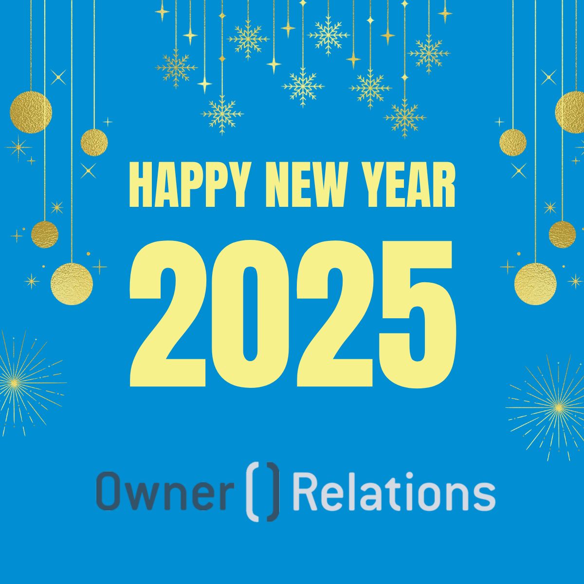 OwnerRelations's tweet photo. As we bid farewell to 2024 and embrace the opportunities of 2025, let's celebrate new beginnings and the promise of a prosperous year ahead. Wishing you success, joy, and memorable moments. Cheers to a fantastic 2025!  #OwnerRelations #HappyNewYear #NewBeginnings #Welcome2025 https://t.co/Iy4lxDjKcr