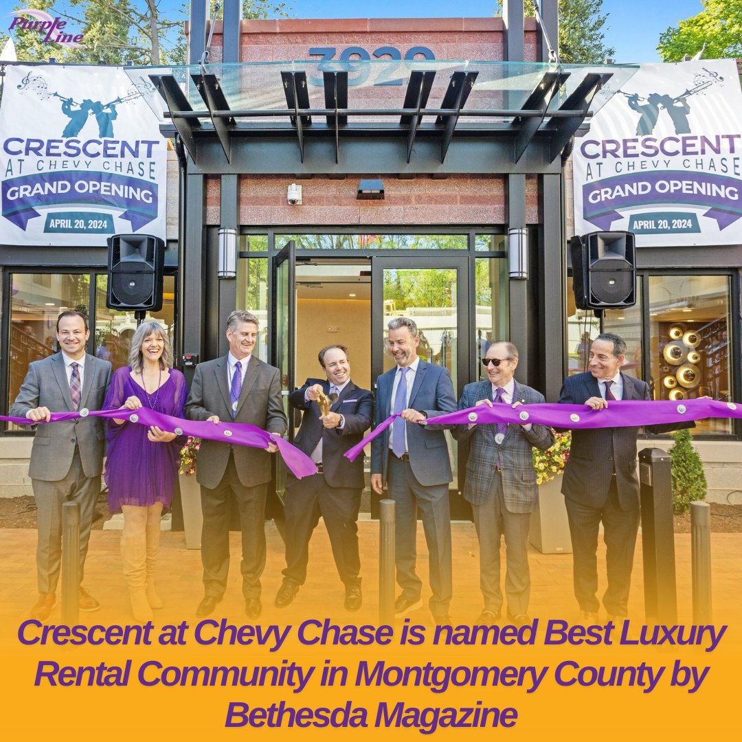 Congratulations to Crescent at Chevy Chase for being named Best Luxury Rental Community in #MontgomeryCounty by @MoCo360Media!  A standout complex near the Capital Crescent Trail &amp; future Purple Line station. Visit: ow.ly/K4A550UxkLP. #ConnectingCommunities #MDOTcares
