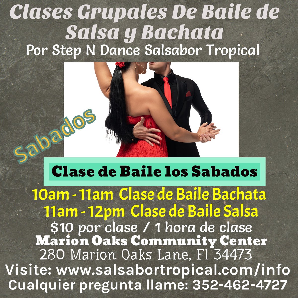 stepndance's tweet photo. We have the last Salsa and Bachata class of year 2024 on Saturday December 28 at the Marion Osks community center (come to burn those extra calories you gained in the holidays 😁) 

10am Bachata
11am  Salsa

#salsa #salsaclasses #salsalessons #bachata #bachataclasses https://t.co/ivARSNAJIo