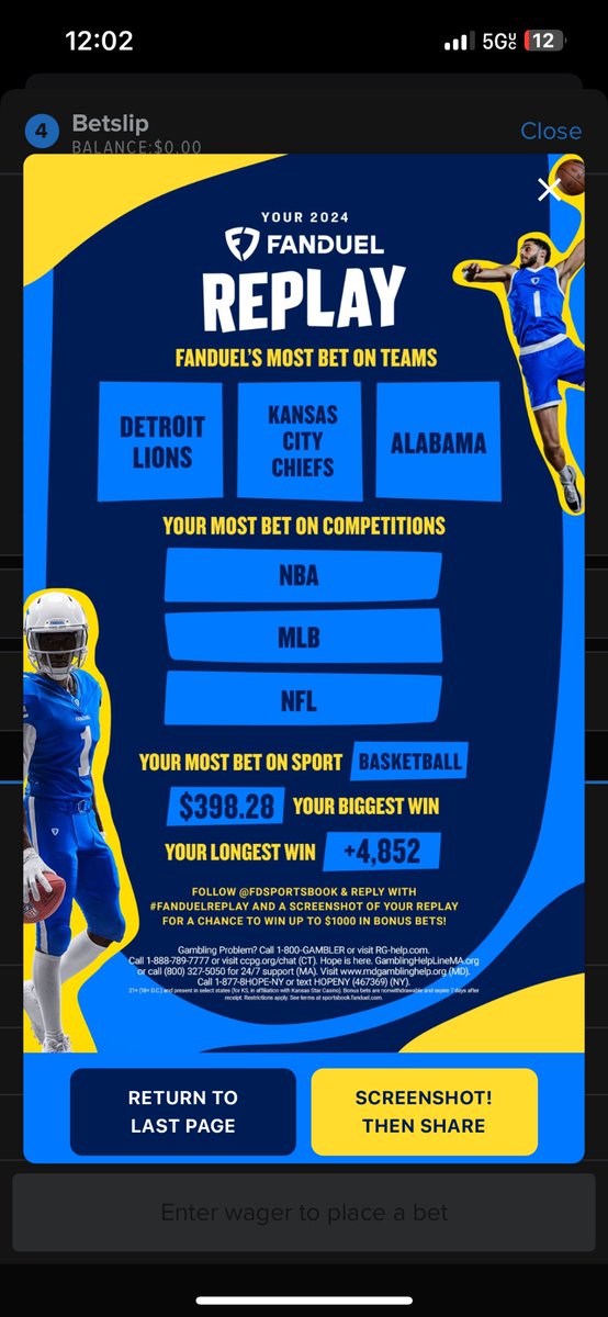 Cinann04's tweet photo. @FDSportsbook #fanDuelReplay https://t.co/j9RRezMvNL