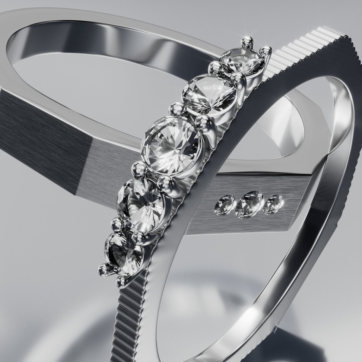 RobJuarez_'s tweet image. Happy to have worked on and shared this first round of RnD images for a project for brand @platinumlovebands_uae , directed by @postoffice.studios . Hope you like these ✍️🙌
.
.
.
.
#RnD #motion #Styleframes #3D #CGI #Design #C4D #Redshift #render #adobe