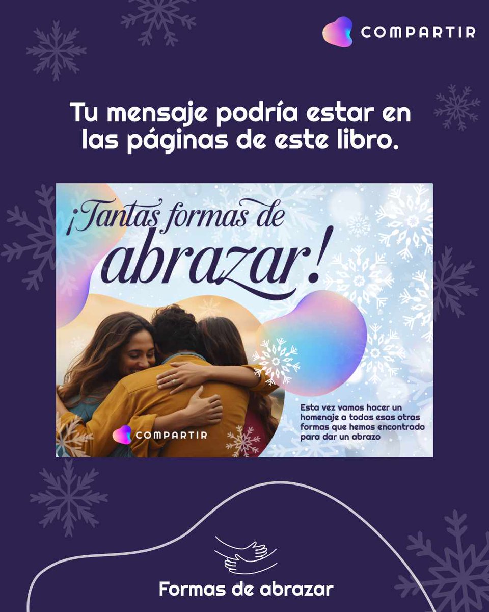 ¿Sabías que tu forma de abrazar puede ser parte de un libro único?​

Conviértete en autor escribiendo un mensaje en donde nos cuentes tus formas de abrazar.​

Ingresa a formasdeabracar.santillana.com  en nuestra bio y participa. ✍️​

#FormasDeAbrazar #CompartirEnNavidad