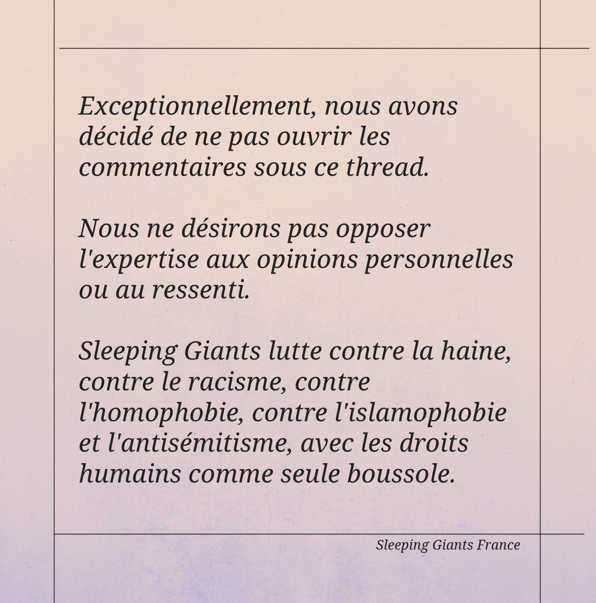 Sleeping Giants FR tweet media