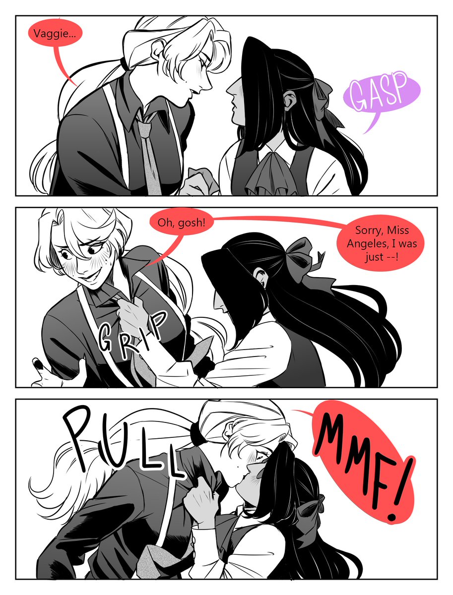 LazuliBarbara's tweet photo. Harem Hotel pt3
In the end, Vaggie chose to go to Charlie (Surprise, surprise)
#chaggie #hazbinhotel https://t.co/AbjIDYzTHi