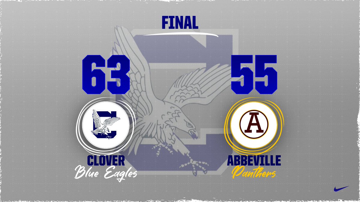 The Blue Eagles defeat Abbeville tonight to advance to the semi-finals of the Bennie Bennett Memorial Tourney tomorrow night at 6:30pm.

J'shon Watson - 14pts
Devin Agard  - 14pts
George Stewart - 9pts
Owen Galeota - 8pts
Rico Hickman  - 6pts
Jayden Parks - 6pts