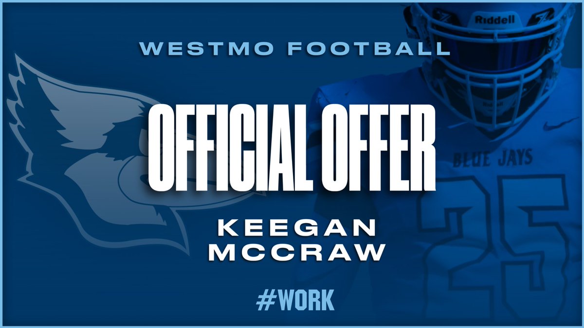 Keegan_Mccraw's tweet photo. After a great conversation with @CoachKoustmer I am blessed to receive my 7th offer to further my academic and athletic career. @WESTMOFB 
@CoachBindel @hearn_coach @_CoachBien @Team_Dillard @CalebLongest @coachlongest @wfmavrecruits https://t.co/XamXaUISKs