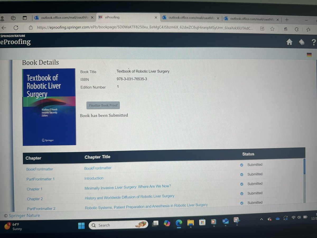 We are excited for the upcoming Textbook of Robotic Liver Surgery edited by Dr Mathieu Dhondt and Dr Iswanto Sucandy.  The book took a bit longer than expected but we are grateful to all friends and colleagues from around the World for contributing to this effort.