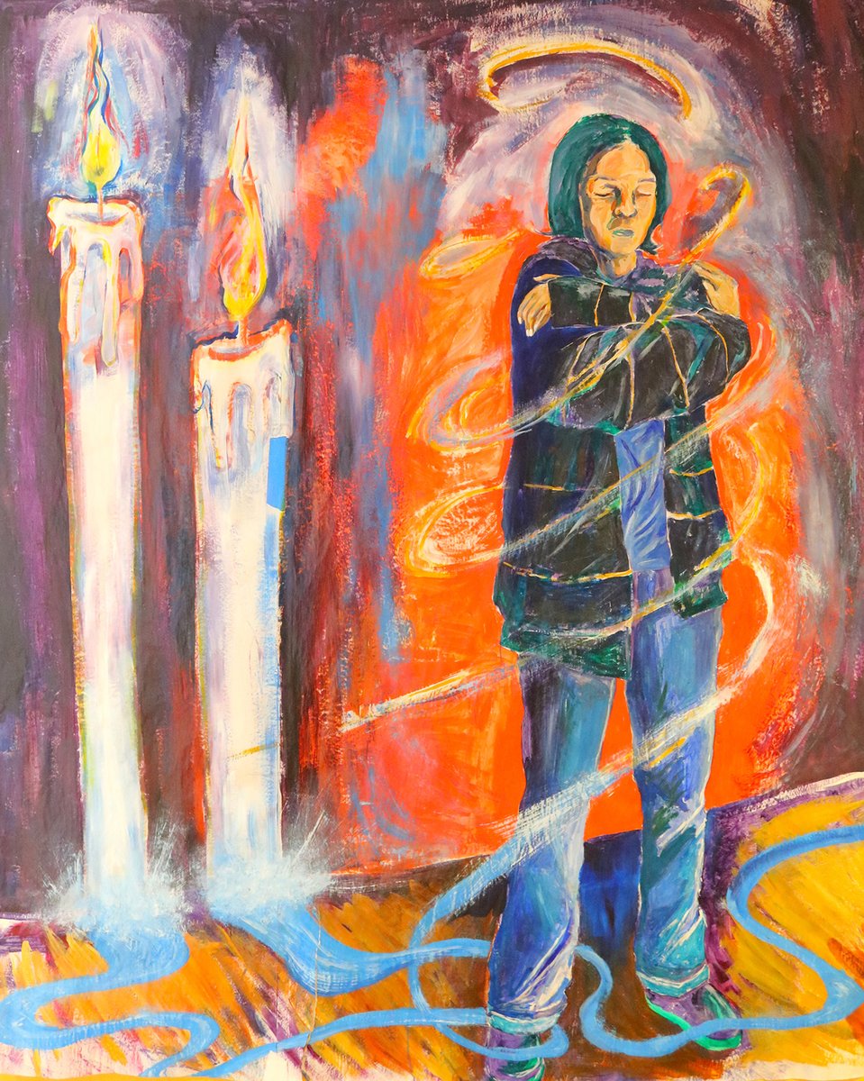 Ai Lien Le | ArtEsteem Teaching Artist
Self As Super Hero Life Size (2024)⁠
Acrylic Paint, Butcher Paper⁠
⁠
♡ ♡ ♡⁠
⁠
Attitudinal Healing Principle #6: We can learn to love ourselves and others by forgiving rather than judging.

#12DaysOfAttitudinalHealing