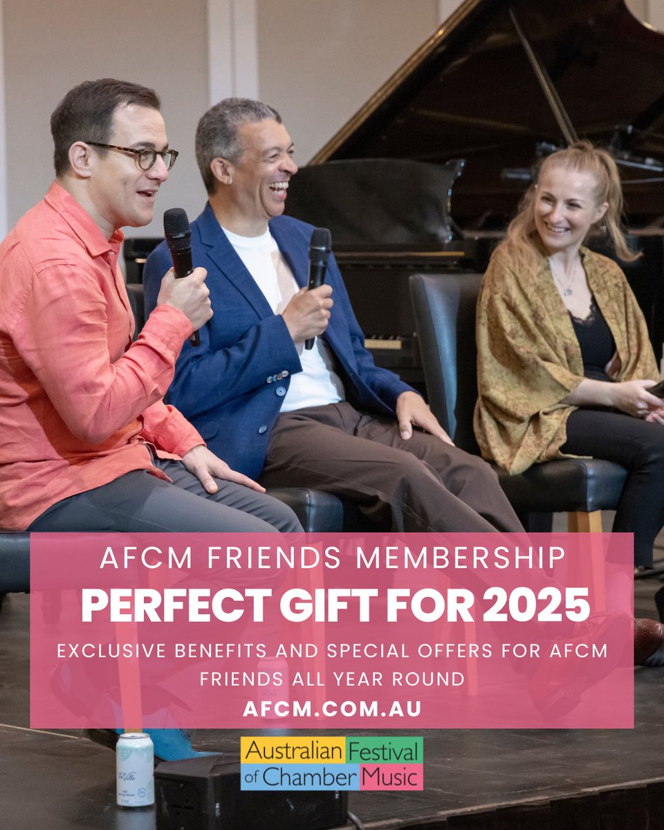 🎶 AFCM Friends Membership! Purchase a 2025 membership for a loved one or yourself and unlock exclusive benefits including a ticket to the AFCM Friends Function and more!
👉 afcm.com.au/support/afcm-f…

#AFCM #Friends #Membership #SupporttheArts #Townsville #ChamberMusic