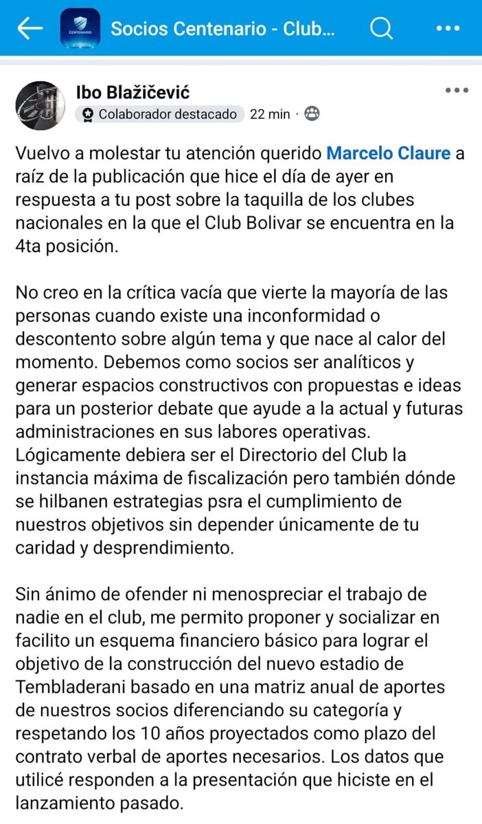 BarbaraPachecoL's tweet photo. @marceloclaure @Bolivar_Oficial 
Importante reflexión que deberían considerar https://t.co/nkspI9bYg7