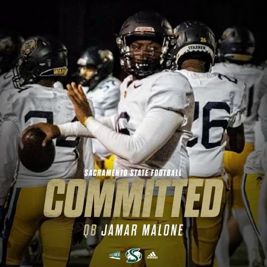 Jamar Malone (@jamar1malone) on Twitter photo 🚨 Committed! 🚨
I’m proud to announce that I’ve officially committed to Cal State Sacramento to continue my academic and football journey!
Thank you to Coach <a href="/BrennanMarion4/">Coach Marion</a>, Coach <a href="/CoachKMerch/">Ken Merchant</a>, and <a href="/SacHornetsFB/">Sac State Football</a> for the opportunity and believing in me. Thank you to my family 🚨 Committed! 🚨
I’m proud to announce that I’ve officially committed to Cal State Sacramento to continue my academic and football journey!
Thank you to Coach <a href="/BrennanMarion4/">Coach Marion</a>, Coach <a href="/CoachKMerch/">Ken Merchant</a>, and <a href="/SacHornetsFB/">Sac State Football</a> for the opportunity and believing in me. Thank you to my family