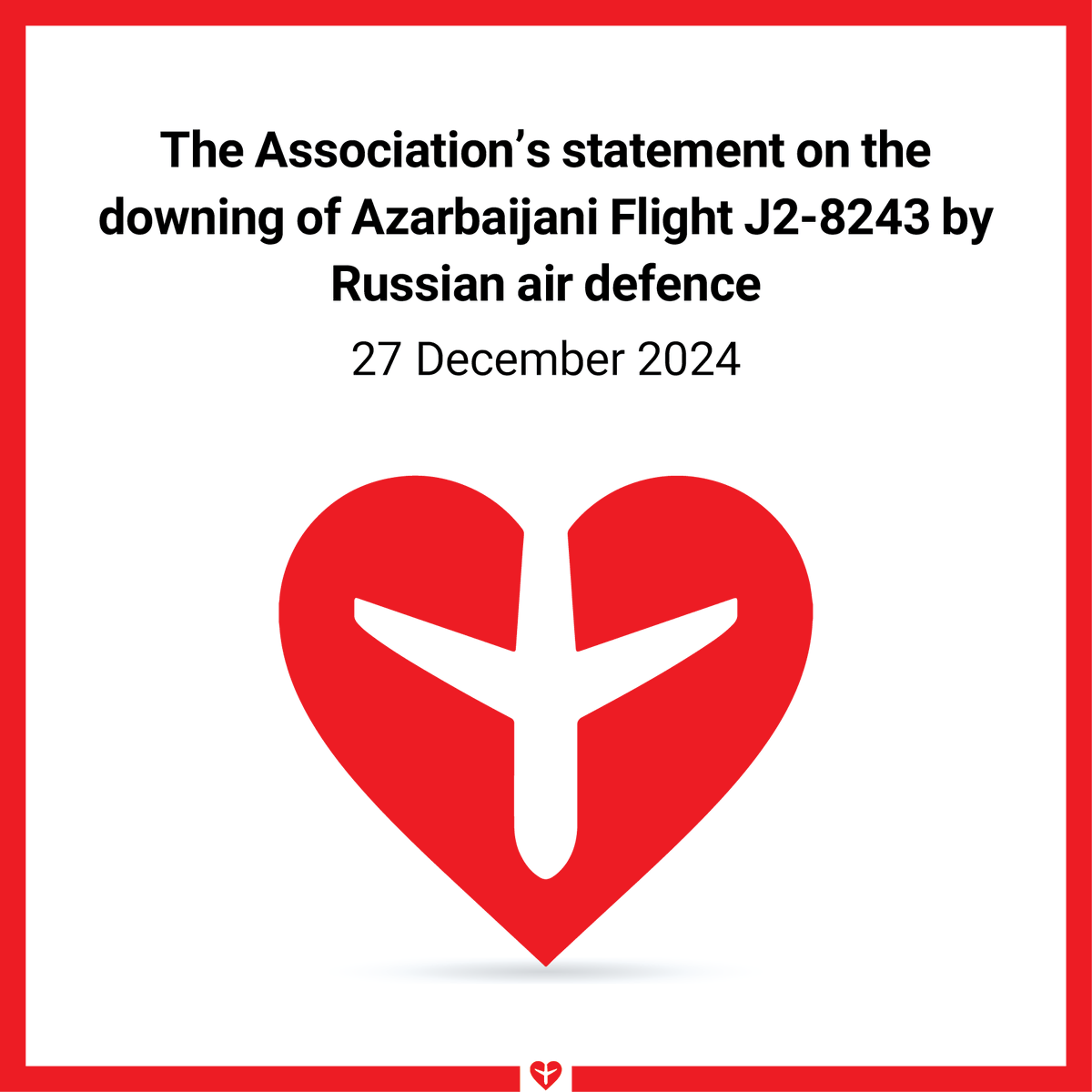 ps752justice's tweet photo. The Association's  statement on the Downing of Azerbaijani Flight 8243

The news of the downing of Azerbaijani airplane, on the eve of the fifth anniversary of the downing of #PS752 by the Islamic Revolutionary Guard Corps, was shocking and heartbreaking for us.

If the role of Russian air defense in this incident is confirmed, unfortunately, this marks the third airplane downed by Russian-backed forces in different parts of the world. #MH17 was brought down by Russian-backed separatists in Ukraine, #PS752 was shot down by Ali Khamenei’s regime, whose dependence on Russia is evident to the world, and now, Azerbaijani #flight8243 has been downed by Russian air defenses.

The International Civil Aviation Organization (@icao) and other global aviation security bodies have had ample time to condemn these atrocities. They have had enough time to review and reform Annex 13 and the criminal and technical laws applicable to such crimes. They have had sufficient opportunity to prevent the recurrence of such tragedies. Unfortunately, as long as international organizations claim neutrality in the face of such crimes, they inadvertently or deliberately side with the perpetrators.

We stand in solidarity with the families affected by the Azerbaijani aviation tragedy and are certain that now is the best time for international organizations to rectify their past mistakes. Silence is complicity with criminals. Do not allow Russia or its allies to lead the investigations. On this fifth anniversary, and starting today, condemn these crimes and initiate impartial investigations into PS752 and the Azerbaijani airplane. Punish the Islamic regime in Iran and Russia for committing these crimes. We neither forget nor shall we ever forgive the criminals and their accomplices.

#ps752justice 

https://t.co/KHIsN7stfy