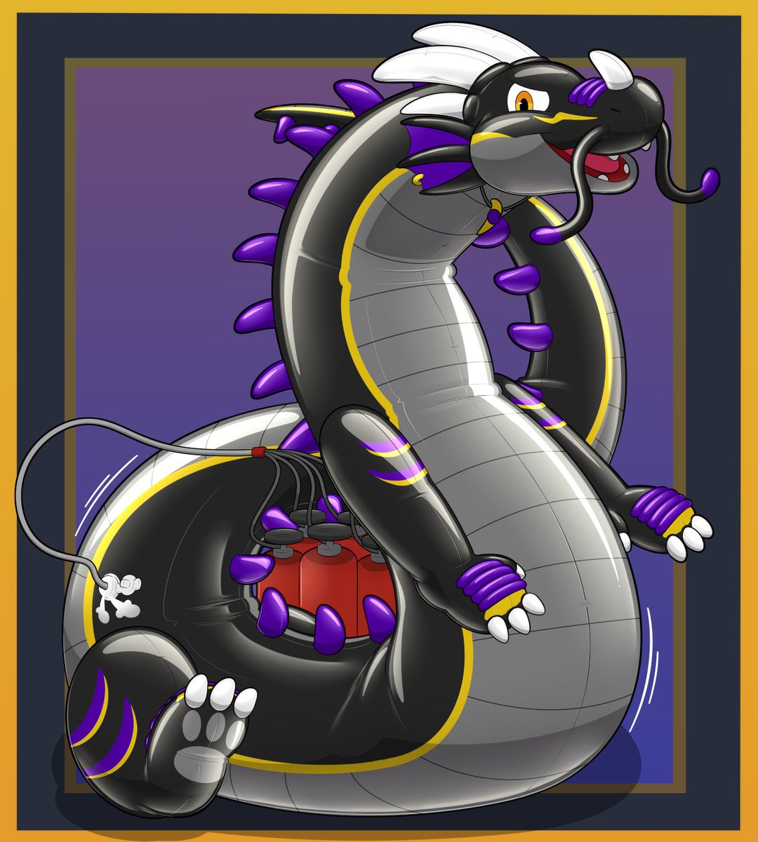 Legend has it that dragons exchange offerings for powerful boons - I hope you brought yours in the form of a helium tank to add to his collection! (The blessing will be snuggles.)

Wonderful c0mm celebrating the Year of the Dragon by <a href="/RyuCas5/">RyuCas</a>!