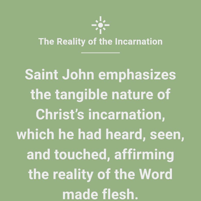 small_scroll7's tweet image. Saint John emphasizes the tangible nature of Christ’s incarnation, which he had heard, seen, and touched, affirming the reality of the Word made flesh.
- St. John, Apostle