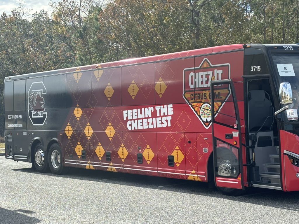 Hunter Rogers just walked out of the locker room past the bus yelling “I woke up feeling the cheeziest, coach!”