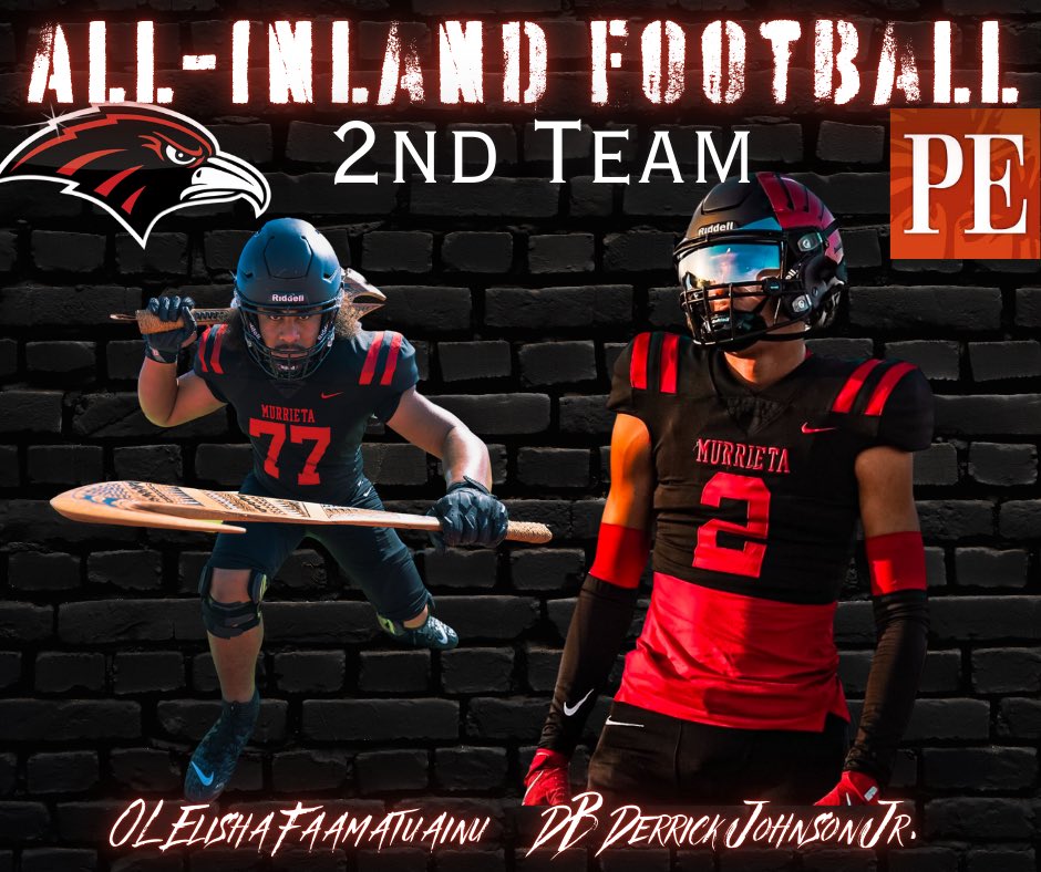 ongratulations to our ALL-INLAND Football 1st and 2nd Team Selections! 🦅