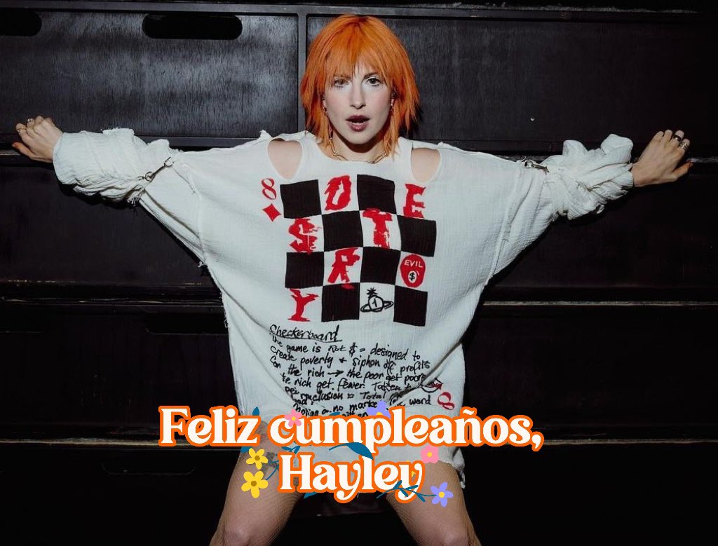 ParamoreCO's tweet photo. Feliz cumpleaños a la mejor vocalista que habríamos podido pedir❤️‍🔥🥰 https://t.co/N1WExcEMly